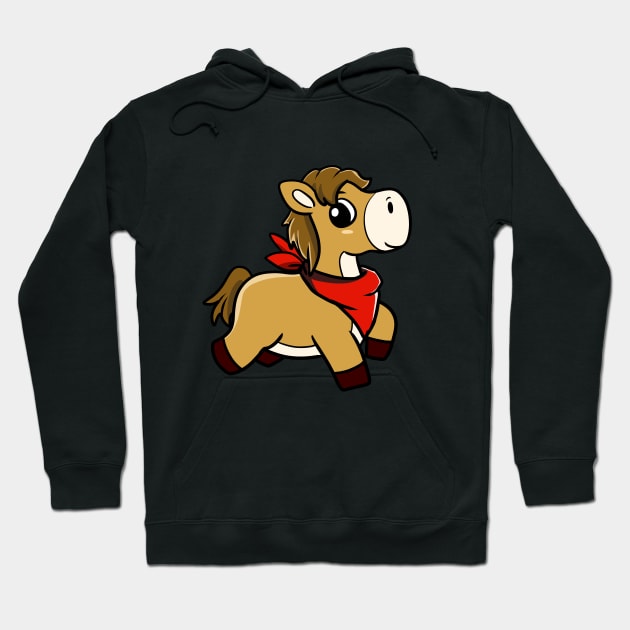 Bandana Horse Hoodie by WildSloths